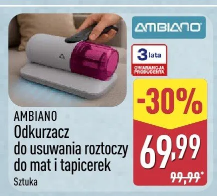Odkurzacz do usuwania roztoczy do mat i tapicerek AMBIANO promocja w Aldi