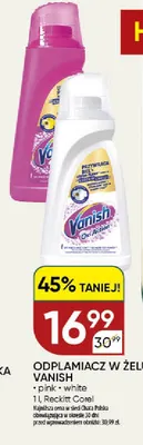 Odplamiacz w żelu Vanish white promocja w Chata Polska