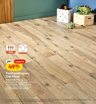 Panel podłogowy Dąb Niasa promocja w Castorama
