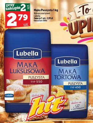 Mąka tortowa puszysta typ 450 Lubella promocja w TOPAZ