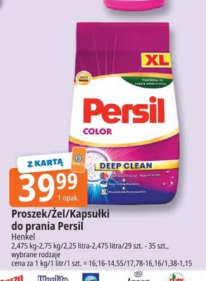 Proszek/Żel/Kapsułki do prania Persil promocja w Leclerc