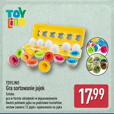 Gra sortowanie jajek TOYLINO promocja w Aldi