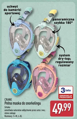 Pełna maska do snorkelingu Crane promocja w Aldi