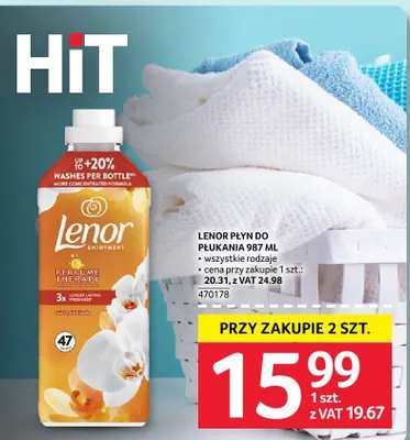Płyn do płukania Lenor 987 ml promocja w Selgros