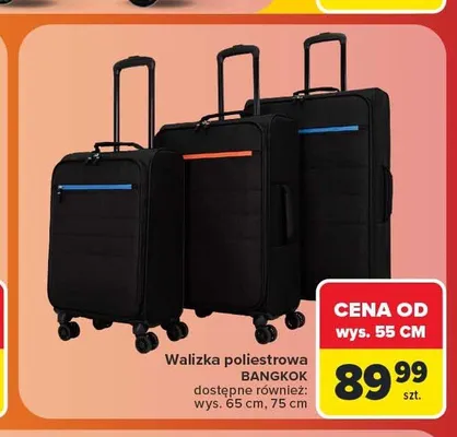Walizka poliestrowa Bangkok wys. 55 cm promocja w Carrefour