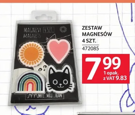 Zestaw magnesów Miau Mau Team promocja w Selgros