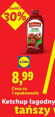 Ketchup łagodny Pudliszki promocja w Lidl