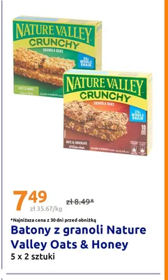 Batony z granoli Nature Valley Crunchy Oats & Honey 5-pak promocja w Action