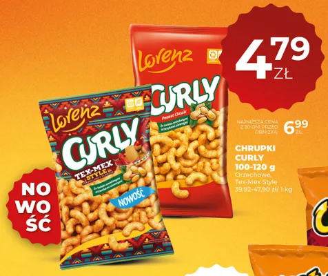 Chrupki Curly orzechowe Lorenz 100-120g promocja w Duży Ben