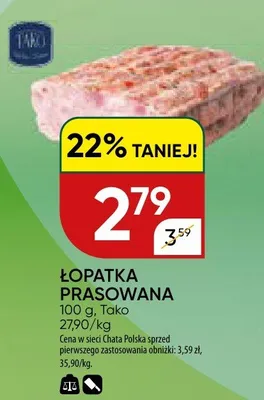 Łopatka prasowana promocja w Chata Polska