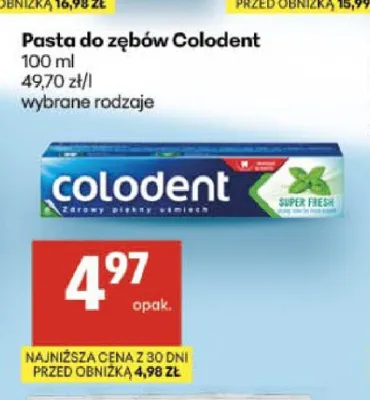 Pasta do zębów Colodent promocja w Delikatesy Centrum