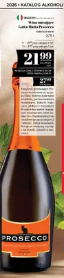Wino musujące Gatta Matta Prosecco białe wytrawne promocja w POLOmarket