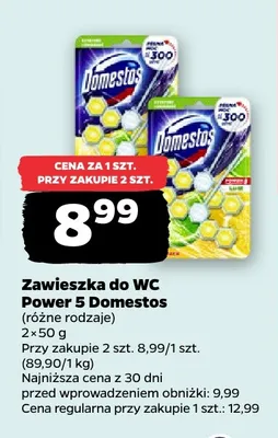 Zawieszka do WC Power 5 Domestos promocja w Netto
