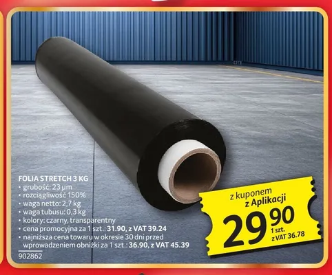 Folia stretch 3kg promocja w Selgros