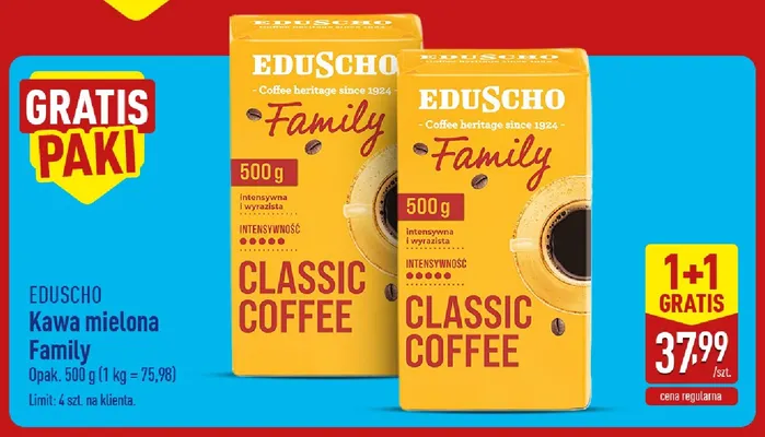 Kawa mielona Family Eduscho promocja w Aldi