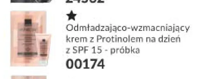 Odmładzająco-wzmacniający krem z Protinolem na dzień z SPF 15 Anew próbka promocja w AVON