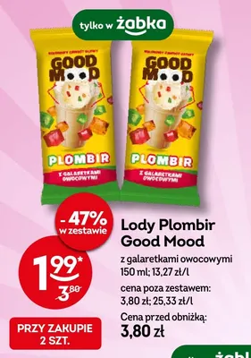 Lody Plombir Good Mood z galaretkami owocowymi promocja w Żabka