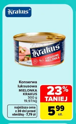 Konserwa luksusowa mielonka Krakus promocja w Carrefour