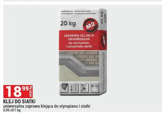 Klej do siatki uniwersalna zaprawa klejąca do styropianu i promocja w Merkury Market