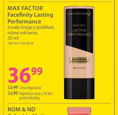 Podkład do twarzy Max Factor Facefinity Lasting Performance promocja w Hebe