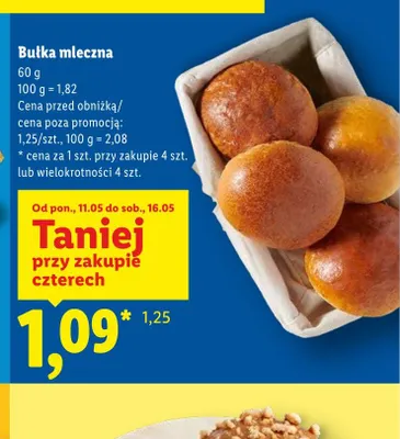Bułka mleczna promocja w Lidl
