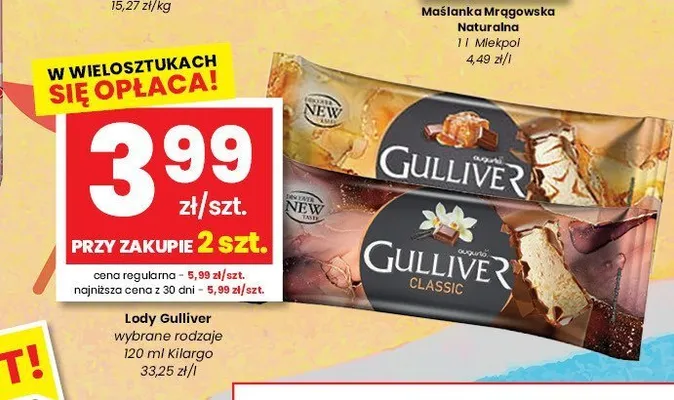 Lody Gulliver promocja w emma MARKET