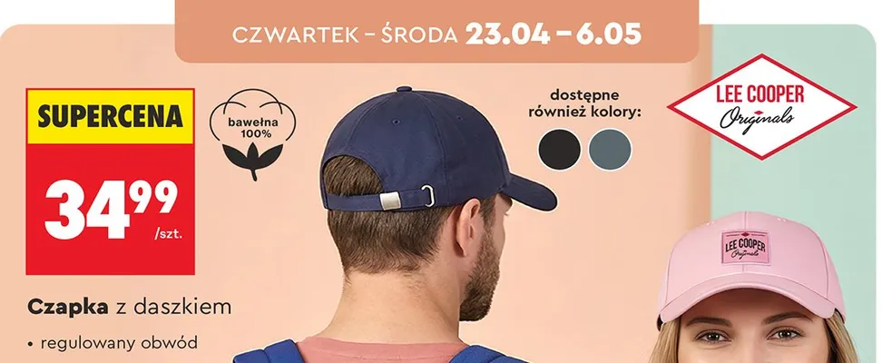 Czapka z daszkiem promocja w Biedronka