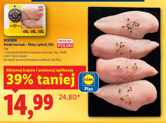Kurczak – filety z piersi, XXL promocja w Lidl