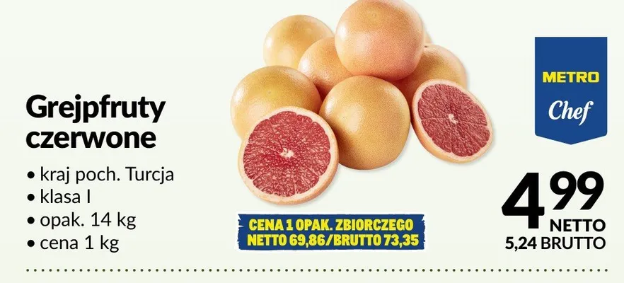 Grejpfruty czerwone promocja w Makro