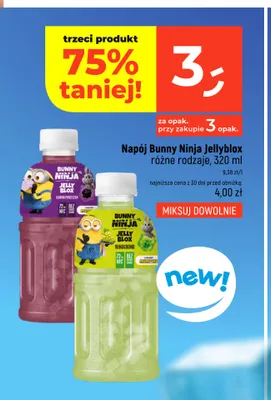 Napój Bunny Ninja Jellyblox czarna porzeczka promocja w Dealz