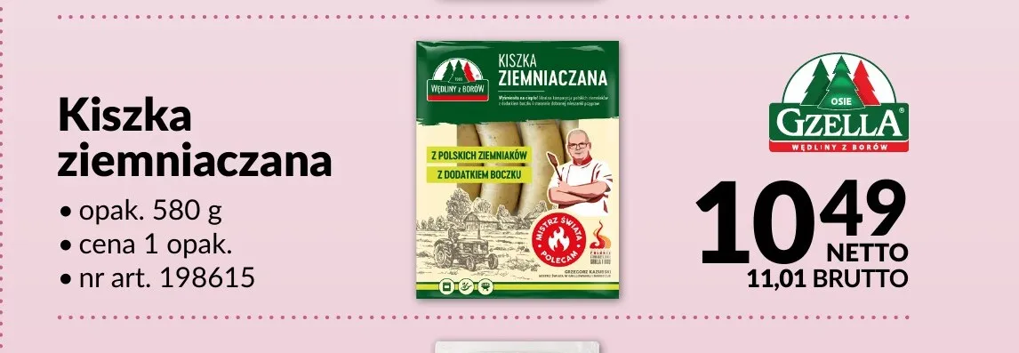 Kiszka ziemniaczana Gzella promocja w Makro