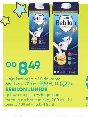 Mleko modyfikowane Bebilon Junior 200 ml promocja w Super-Pharm