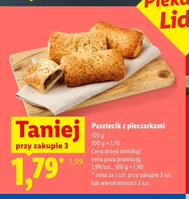 Pasztecik z pieczarkami Piekarnia Lidla promocja w Lidl