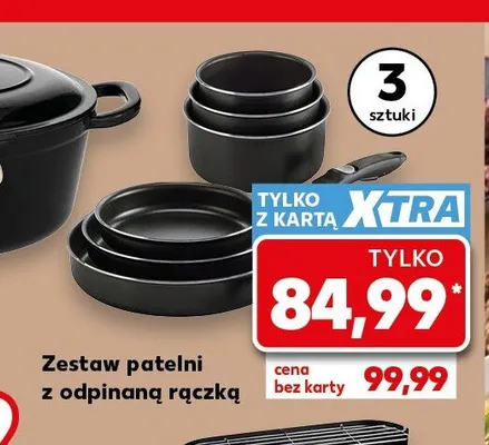 Zestaw patelni z odpinaną rączką promocja w Kaufland