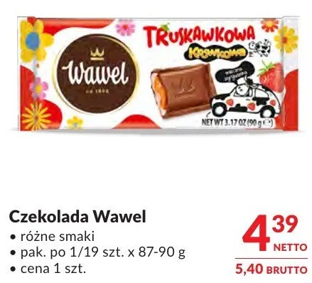 Czekolada Wawel różne smaki promocja w Makro