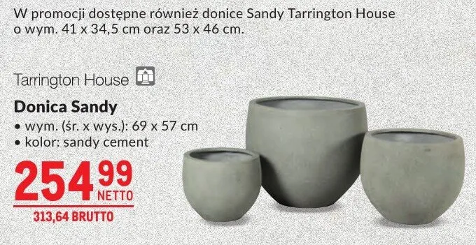 Donica Sandy wym. (śr. x wys.): 69 x 57 cm kolor: sandy cement promocja w Makro