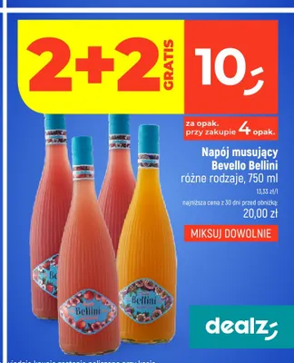 Napój musujący Bevello Bellini Brzoskwinia promocja w Dealz