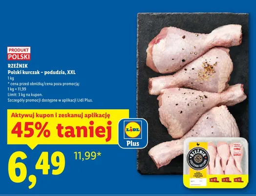 Kurczak polski - podudzia, XXL promocja w Lidl