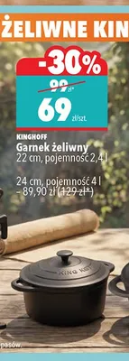 Garnek żeliwny Kinghoff 24 cm promocja w Biedronka