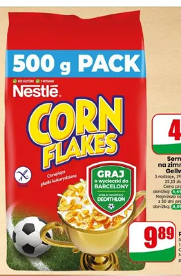 Płatki kukurydziane Corn Flakes Nestlé promocja w Dino
