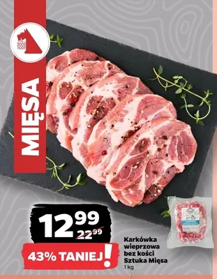 Karkówka wieprzowa bez kości Sztuka Mięsa promocja w Netto