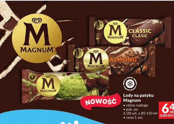 Lody na patyku Magnum Pistachio Signature promocja w Makro