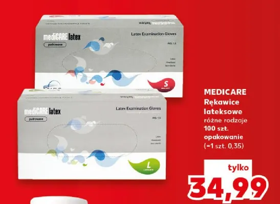 Rękawice lateksowe Medicare promocja w Kaufland