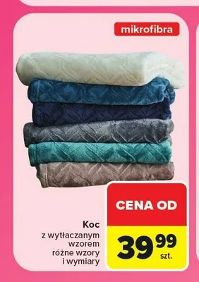 Koc z wytłaczanym wzorem promocja w Carrefour