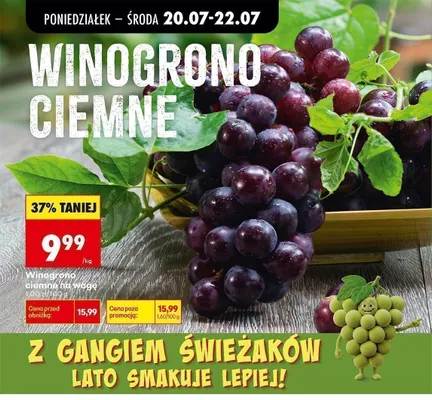 Winogrono ciemne na wagę promocja w Biedronka