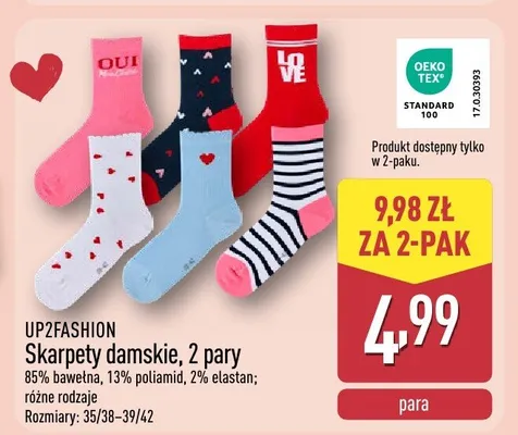 Skarpety damskie 2 pary promocja w Aldi