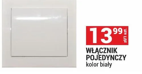 Włącznik pojedynczy kolor biały promocja w Merkury Market