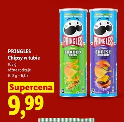 Chipsy w tubie Cheese Burger Pringles promocja w Lidl