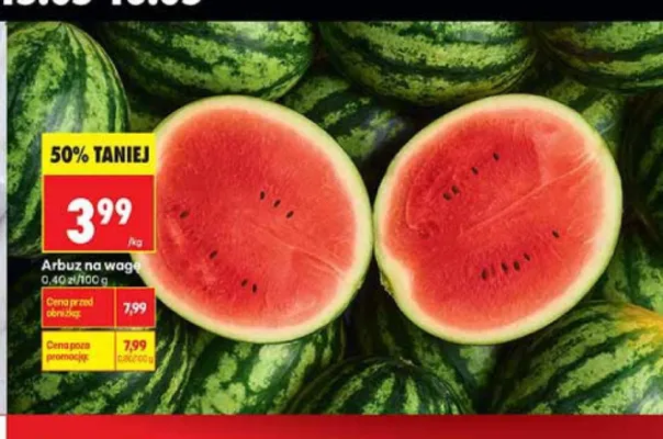 Arbuz na wagę promocja w Biedronka