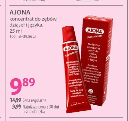 Koncentrat do zębów, dziąseł i języka Ajona promocja w Hebe